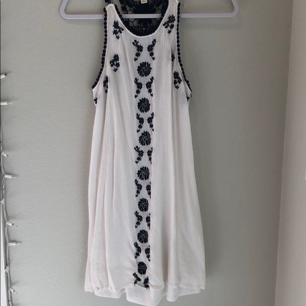 White and Navy Dress